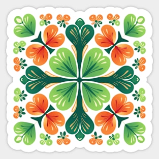 Clover shamrock in St Patricks day Sticker